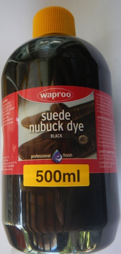 Waproo Suede and Nubuck dye 500ml black Waproo Suede Dye Waproo Nubuck Dye Waproo Suede and Nubuck Dye